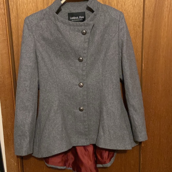 Lookbook Store Wool Blend Peplum Blazer - Picture 4 of 11